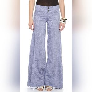 Free People Extreme Wide Leg linen cotton pants
